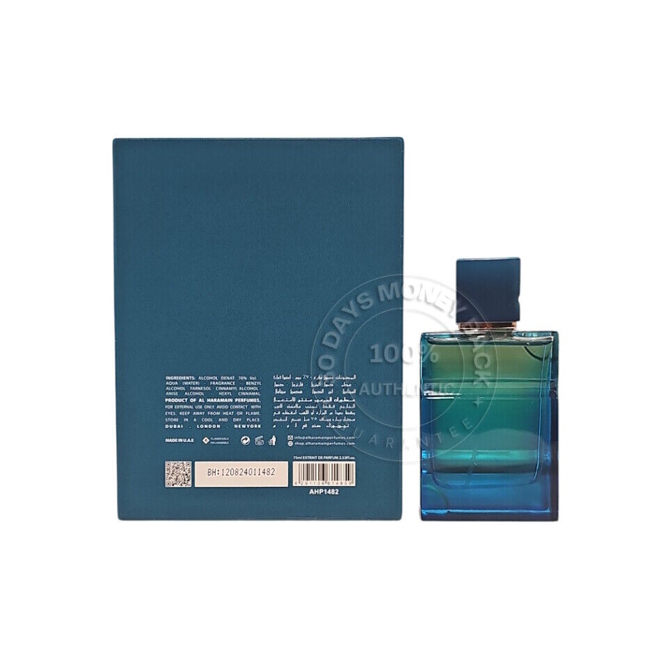 AL HARAMAIN AMBER OUD AQUA DUBAI UNISEX  2.5 OZ  EXTRAIT DE PARFUM