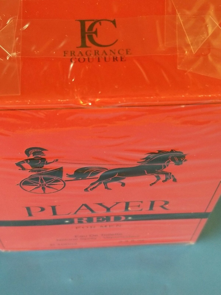 Player Red for Men Cologne 3.4 Fl.oz. 100ml EAU DE TOILETTE