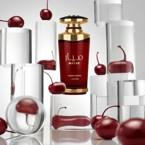 Lattafa Mayar Cherry Intense for Unisex Eau De Parfum Spray, 3.4 Ounce / 100 Ml