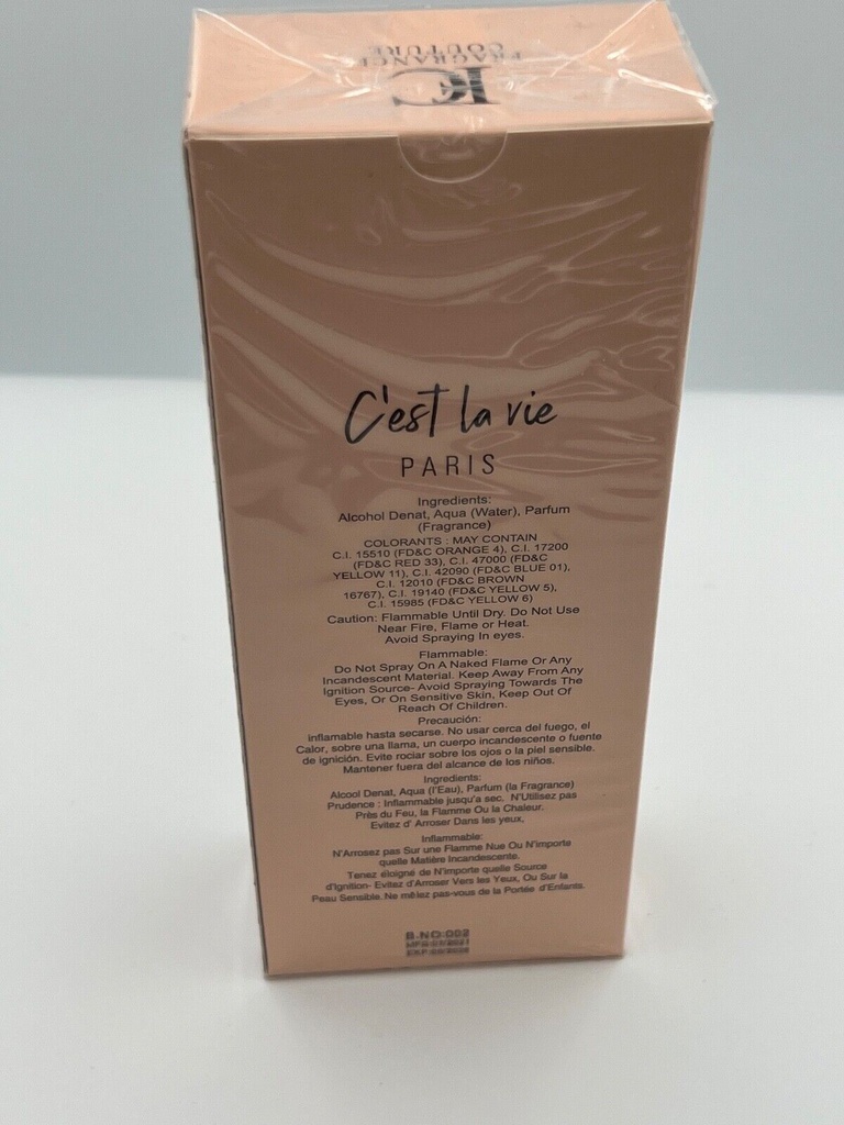 Fragrance Couture ZZWFCCESTLAVIE3.4EDP 3.4 Oz Women Cest La Vie Eau De Parfum Spray