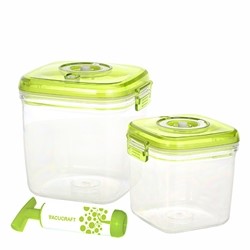 Vacucraft 3-Piece Cube Vaccum Food Container Set