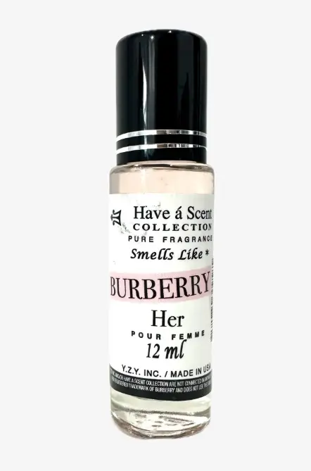Have a Scent Pure Fragrance Smells Like "Burberry Her" Pour Femme Roll On Oil 12ml