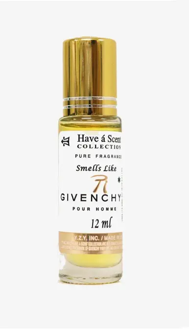 Have a Scent Pure Fragrance Smells Like "Pi Givenchy" Pour Homme Roll On Oil 12ml