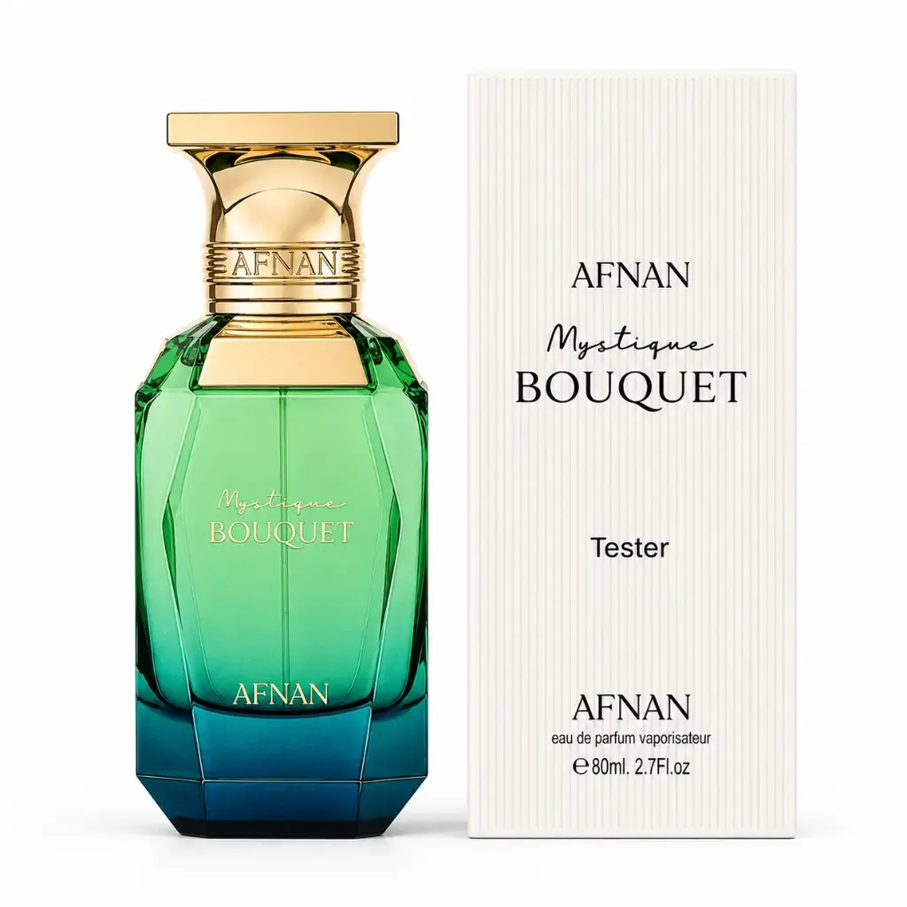AFNAN TESTER MYSTIQUE BOUQUET 2.8 OZ EDP 