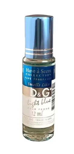 Have a Scent Pure Fragrance Smells Like "DOLCE GABANNA LIGHT BLUE W" Roll On Oil 12ml