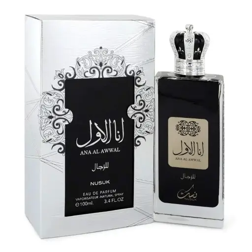 [LO-5MO6-QHIC] Nusuk Ana Al Awwal Cologne Men BLACK 100 Ml EDP